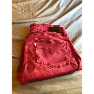 Burgundy Levi's 721 high rise skinny (32)